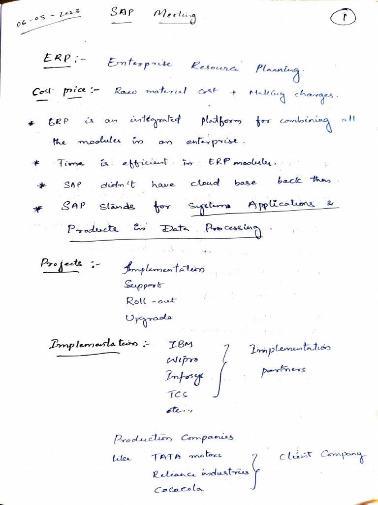 SAP ERP Implementation Overview | PDF