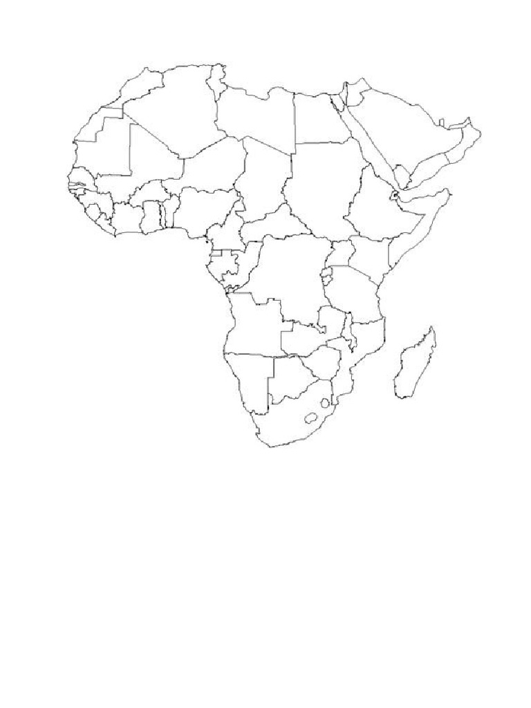 Afryka Mapa Kontury 2 PDF