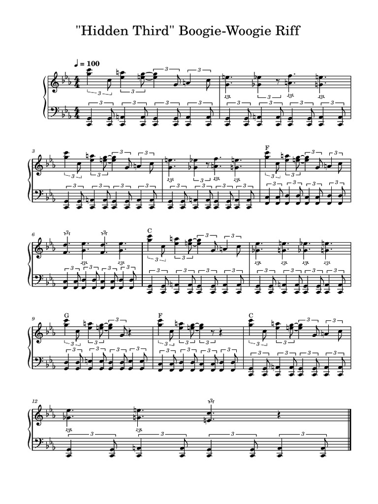 Hidden Third Boogie-Woogie Riff | PDF