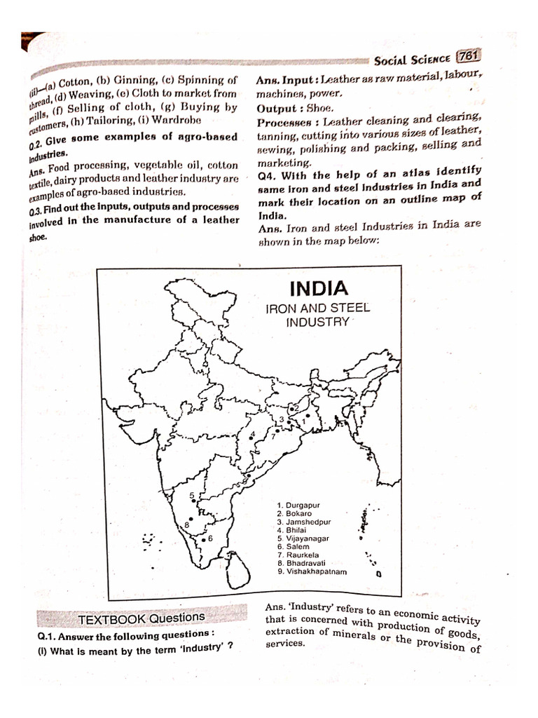 History Chapter 5 (Industries) H.W | PDF