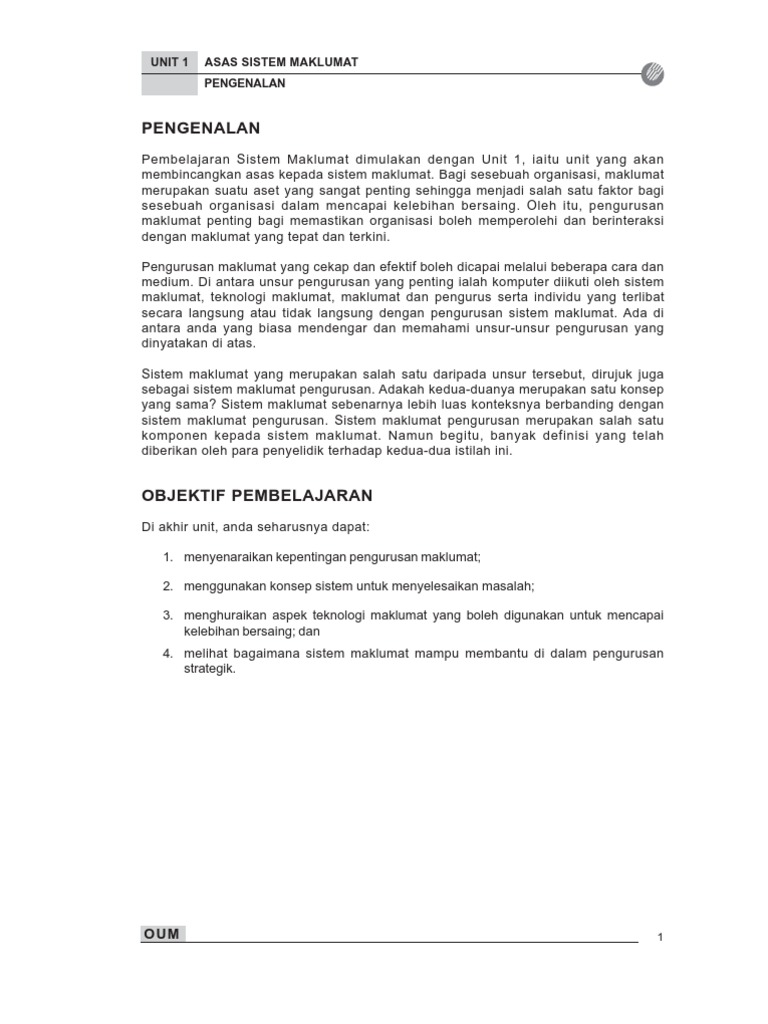 Cbms4203 Unit1 Oum Pdf