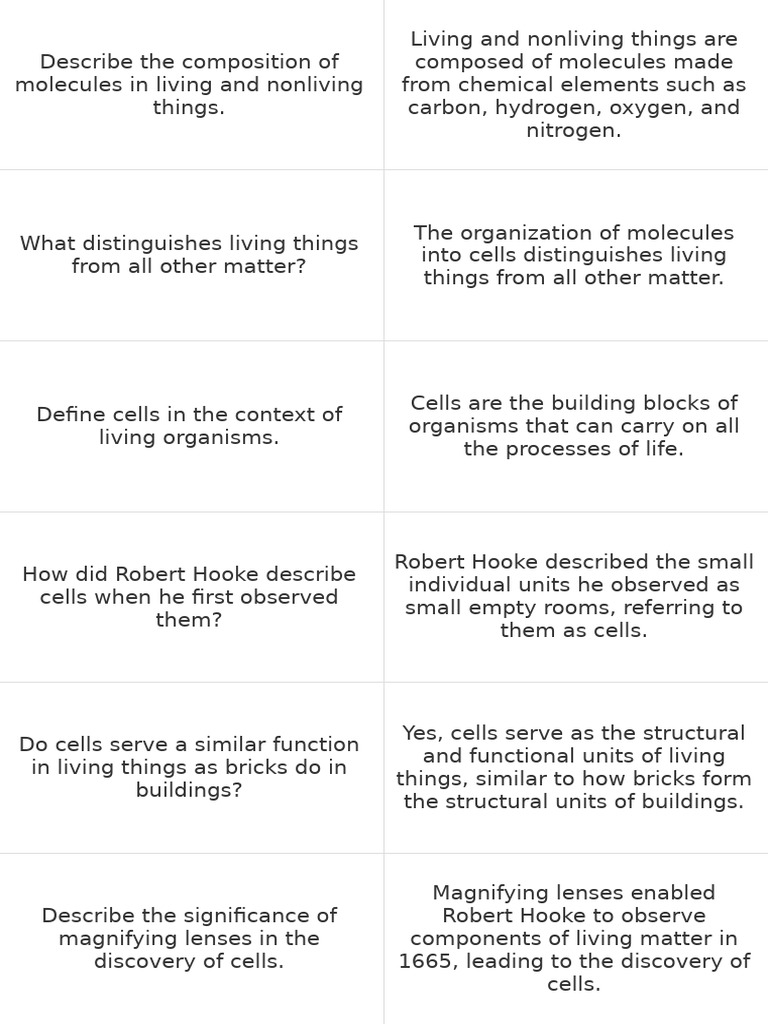Flashcards Cell | PDF | Cell (Biology) | Prokaryote