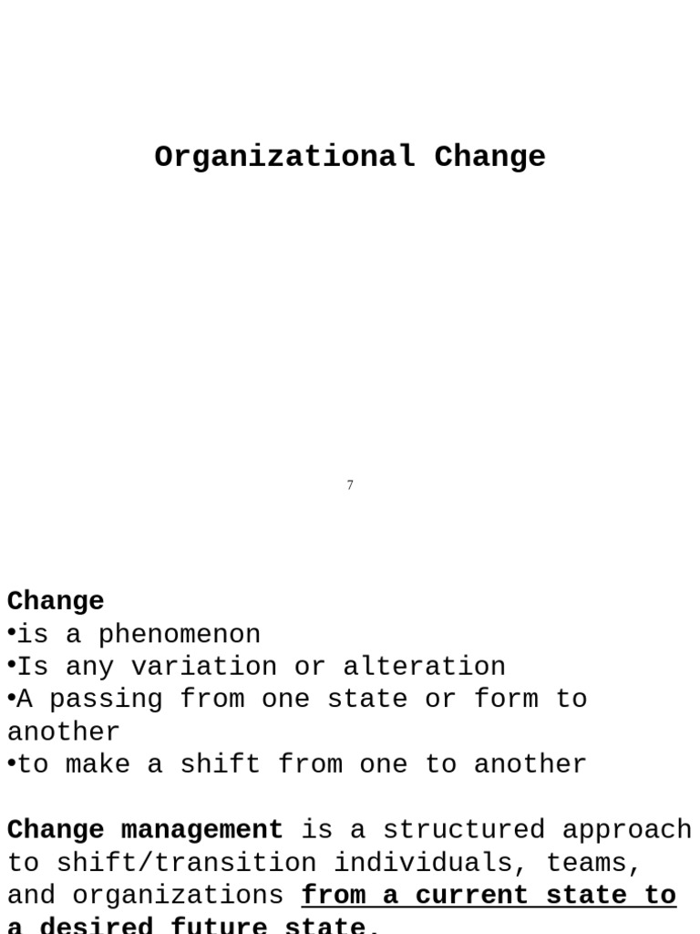 Introduction to Change Management | PDF | Mergers And Acquisitions ...