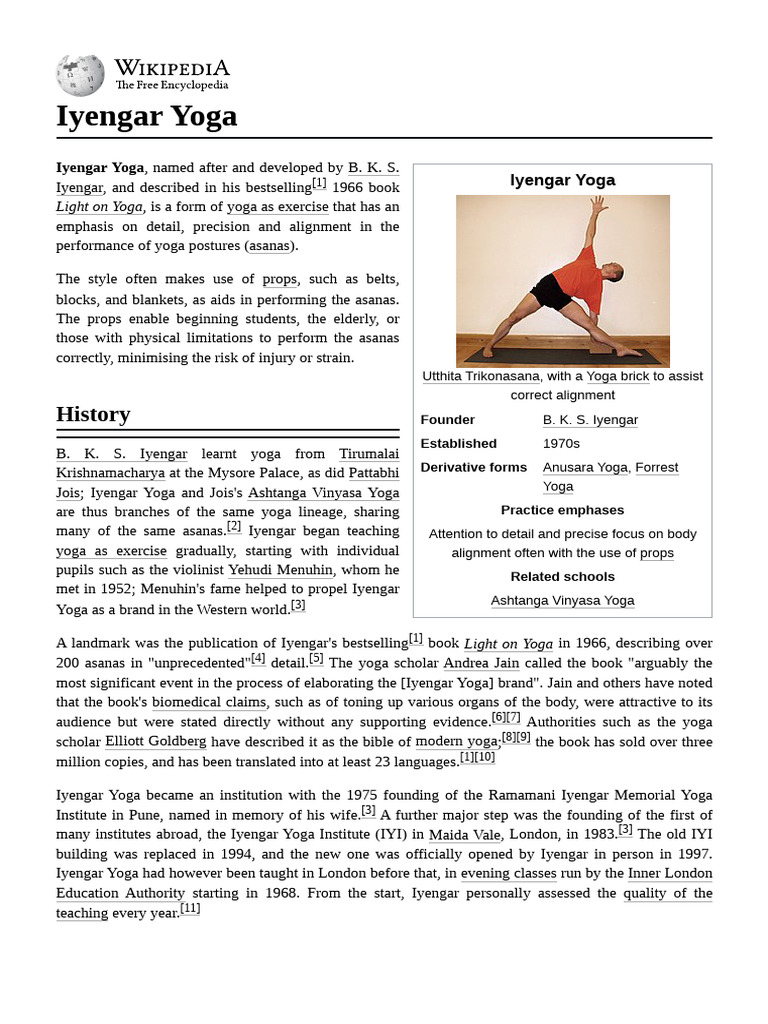 Iyengar Yoga Pdf Yoga Hindu Prayer And Meditation