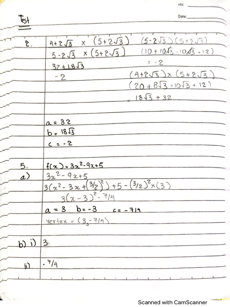 Chapter 1 & 2 Test | PDF