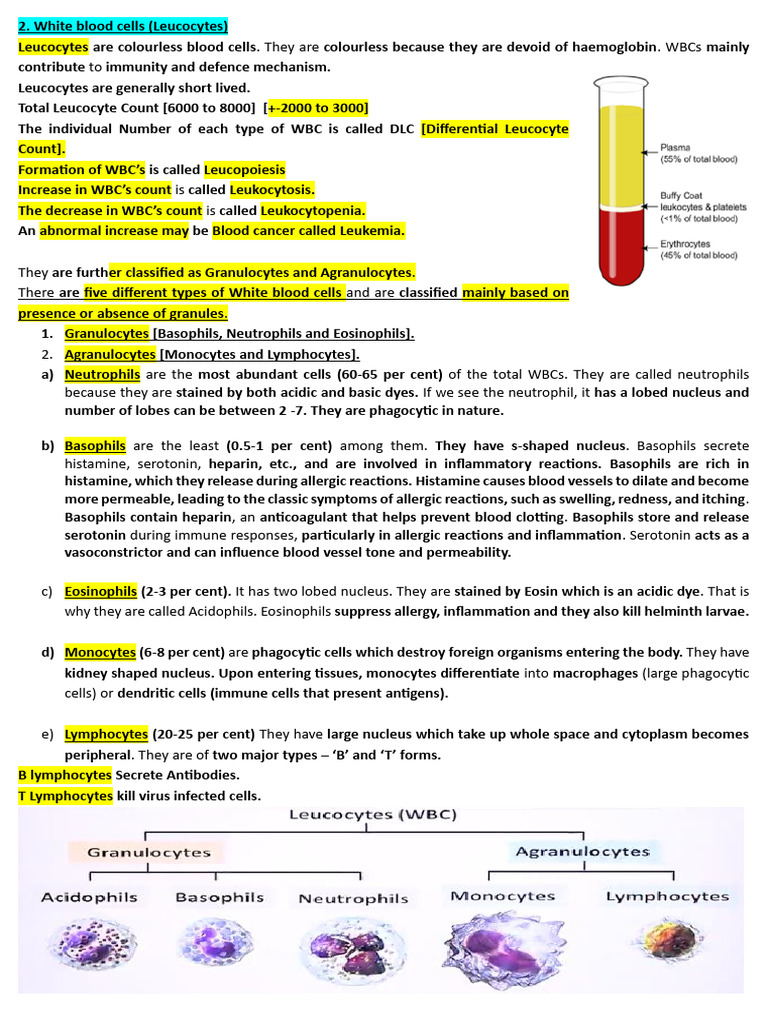 3. WBCS AND PLATELETS | PDF | White Blood Cell | Granulocyte