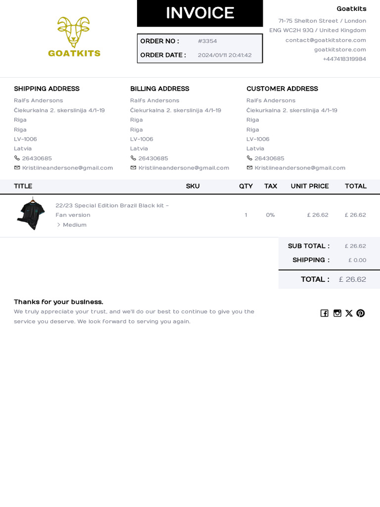 Invoices | PDF | Association Football Clubs | Association Football ...