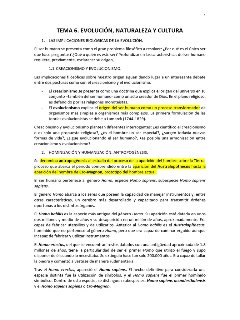 Antropogenesis | PDF | Evolución | Homo