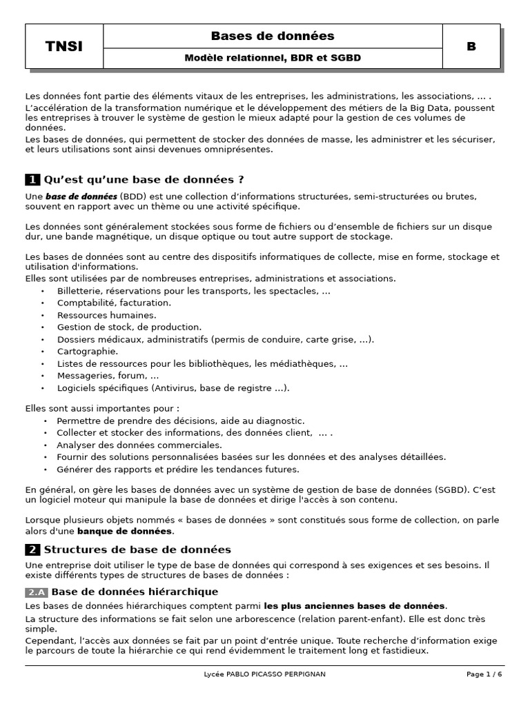 Introduction aux bases de données et SGBD | PDF | Bases de données | NoSQL