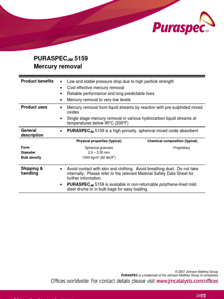 Product Bulletin PURASPEC 5159 PDF