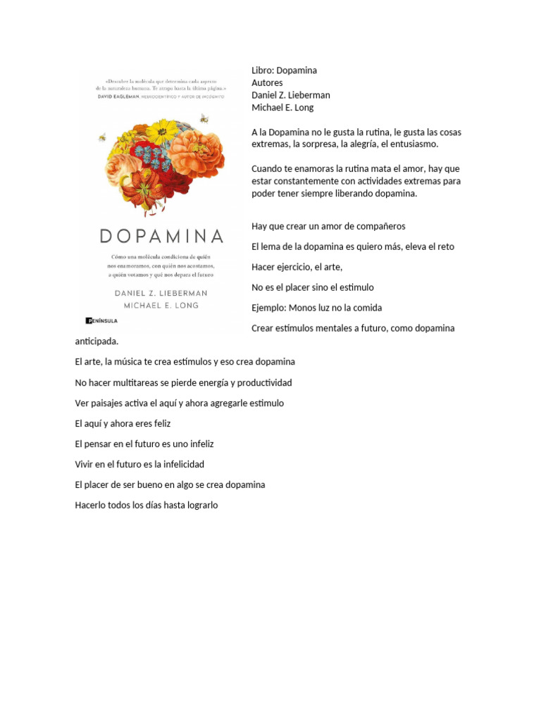 Dopamina: Claves para el Amor y la Felicidad | PDF