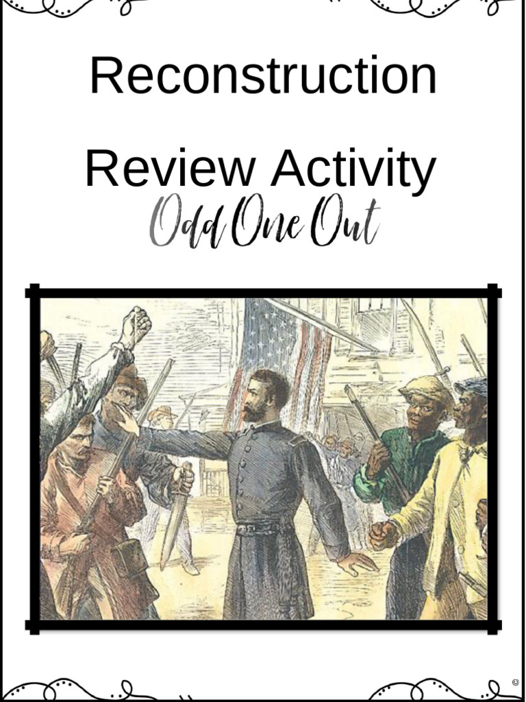 Reconstruction Era Odd One Out Activity | PDF | Copyright