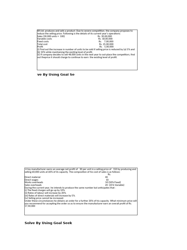 Workbook Question (Including Budgeting) | PDF | Business Economics ...