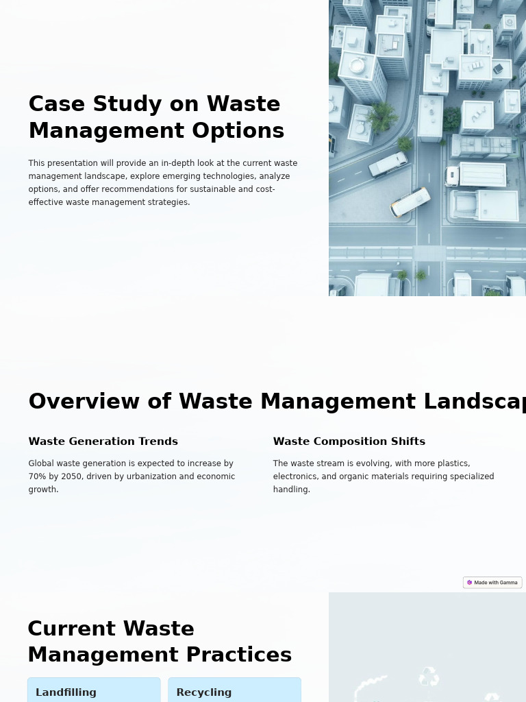 Case Study On Waste Management Options | PDF | Waste Management | Waste