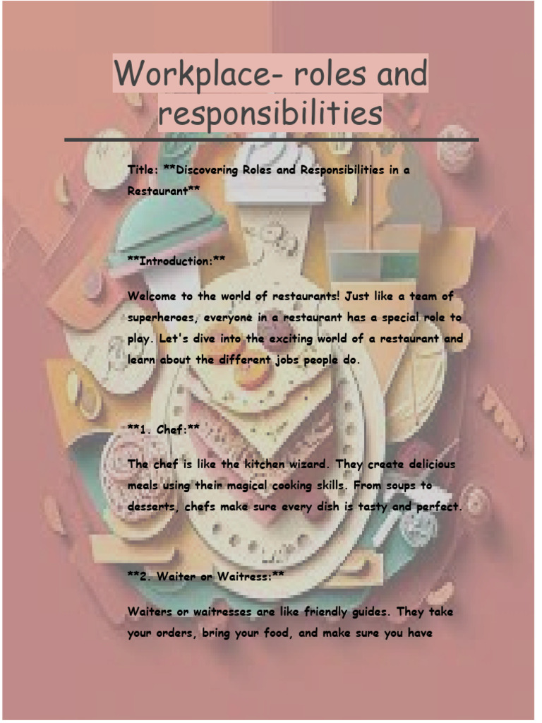 Workplace-Roles and Responsibilities | PDF