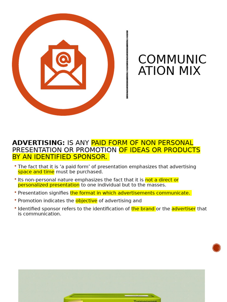 Communication Mix | PDF | Sales | Advertising