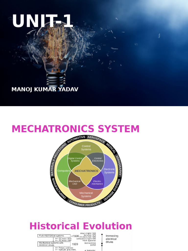 Unit 1 (Mechatronis System) | PDF | Mechatronics | System