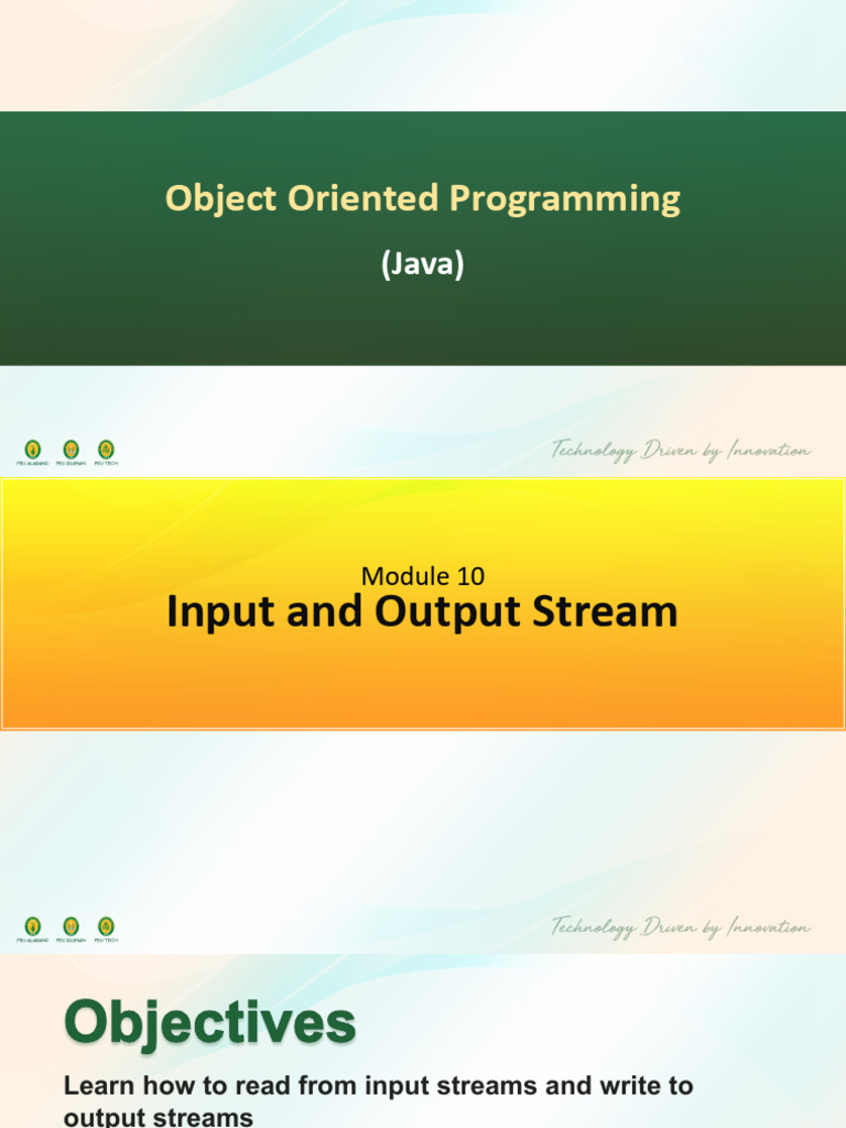 Module 10 Input and Output Stream | PDF | Class (Computer Programming ...