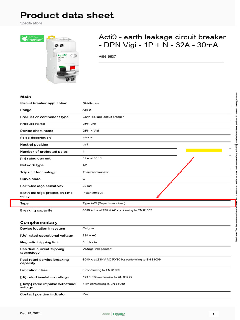 Acti9 iDPN Vigi - A9N19637 | PDF | Alternating Current | Electrical ...