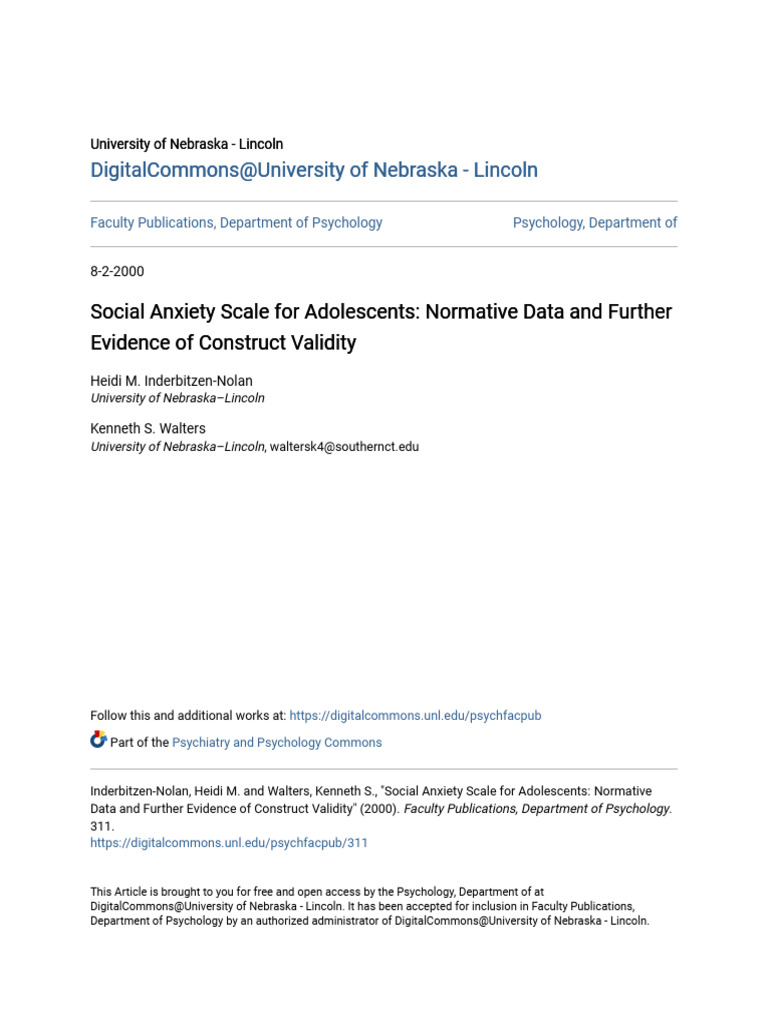 Fulltext | PDF | Social Anxiety Disorder | Phobia