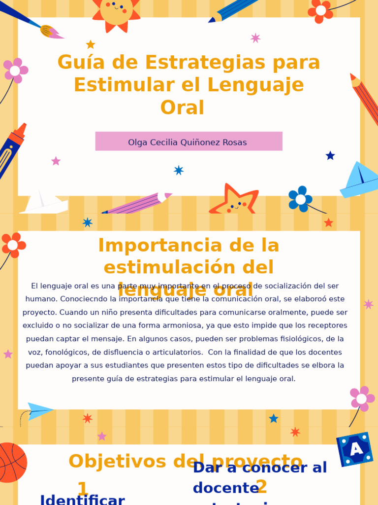 Estrategias para Estimular el Lenguaje Oral | PDF | Cognición ...