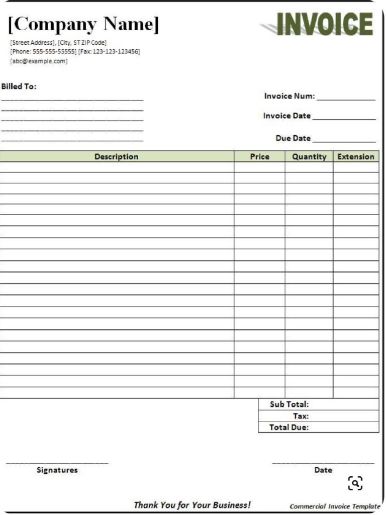 Invoice Empty | PDF