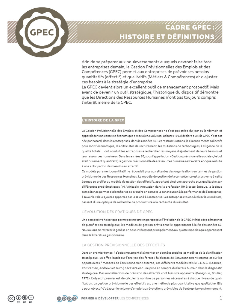 Évolution de la GPEC en RH | PDF | Gestion des ressources humaines ...