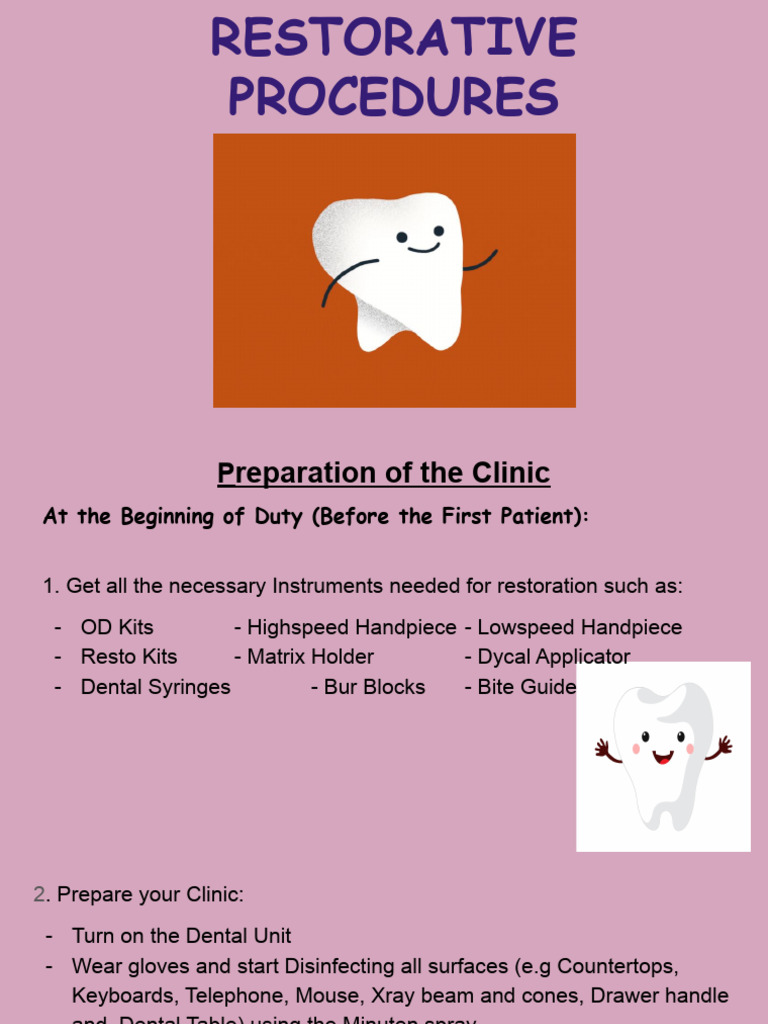 RESTORATIVE PROCEDURES | PDF | Dentistry Branches