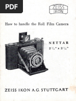 Zeiss Ikon Nettar Camera Manual | PDF | Camera | Shutter Speed