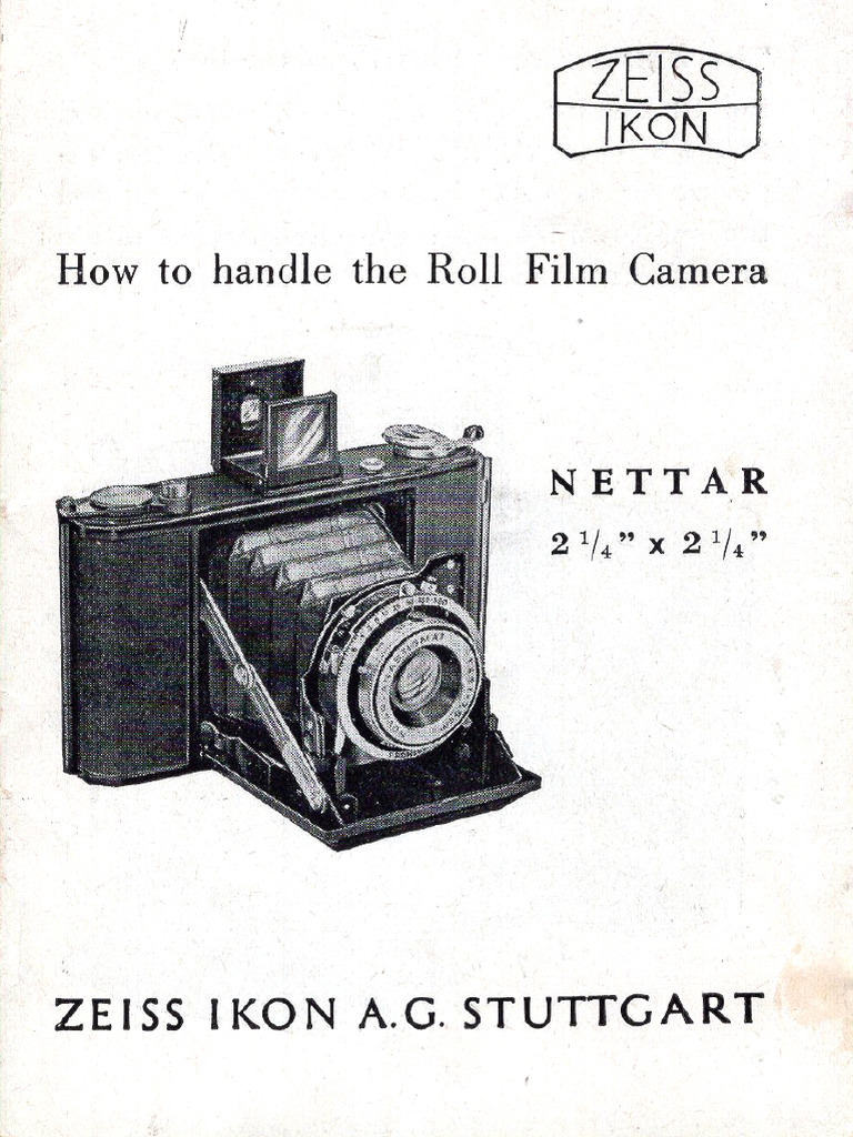 Zeiss Ikon Nettar Camera Manual | PDF | Camera | Shutter Speed