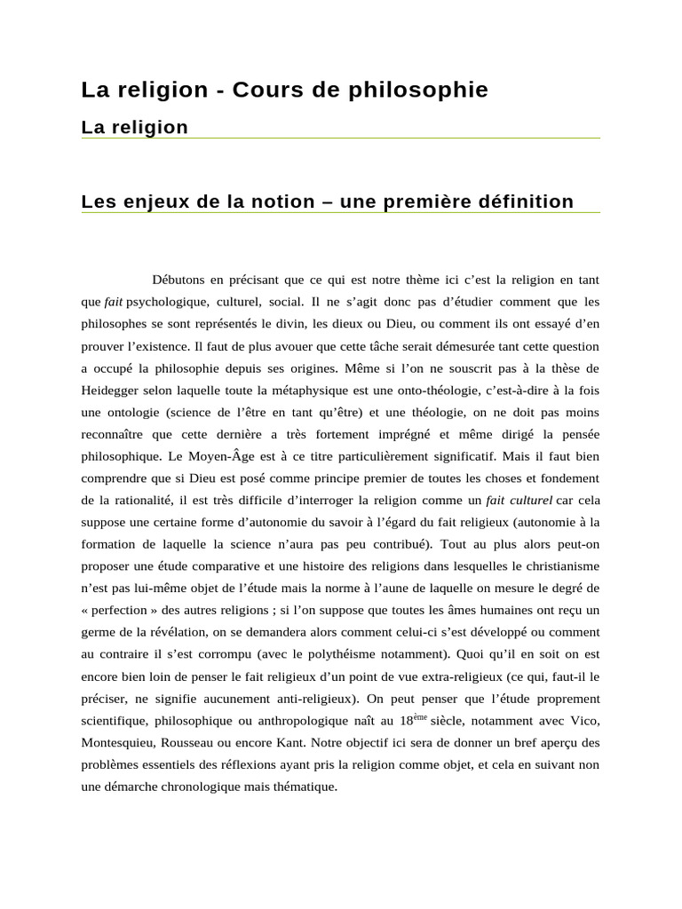 Enjeux de la religion en philosophie | PDF | Dieu | Émile Durkheim