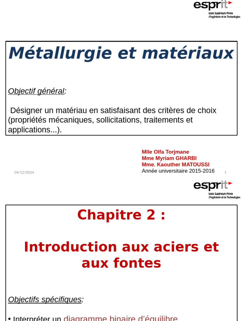 Alliages de Fer Aciers et Fontes PDF Alliage Fer — free download