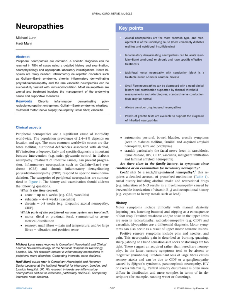 Understanding Peripheral Neuropathies | PDF | Peripheral Neuropathy ...