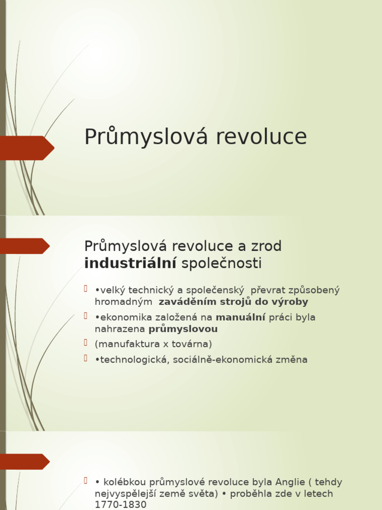 Průmyslová Revoluce | PDF