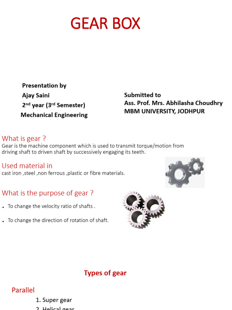 Understanding Gearboxes and Types | PDF | Gear | Manual Transmission