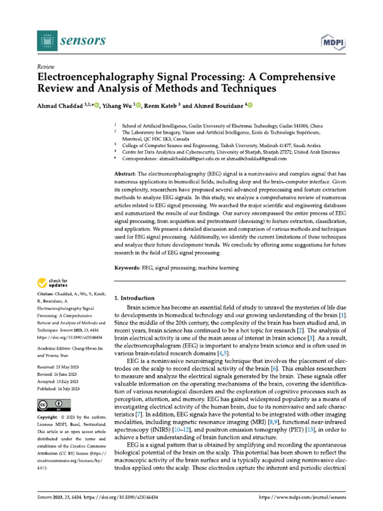 Signal Processing of EEG | PDF