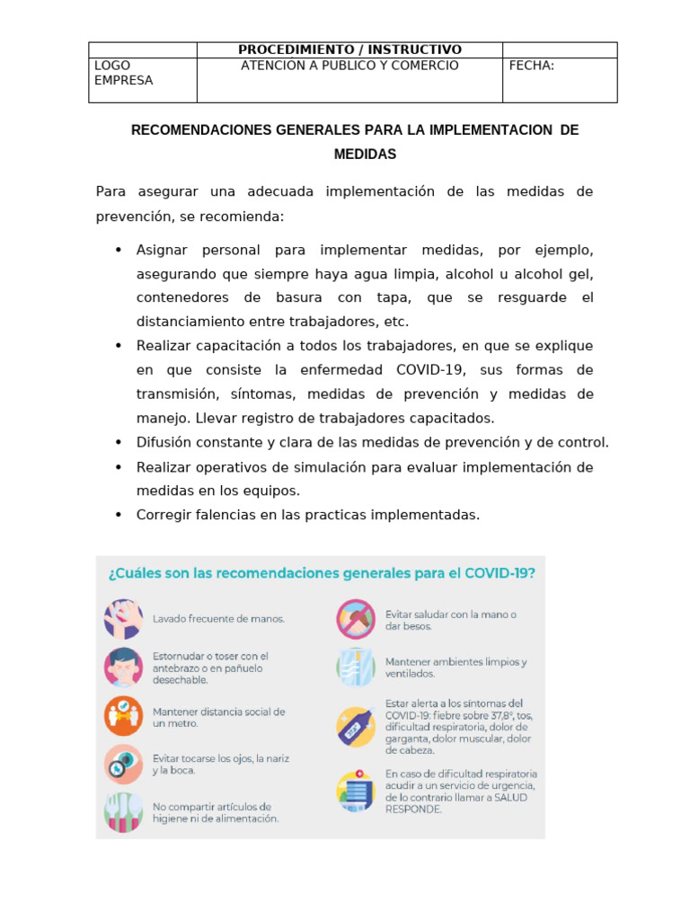 Medidas Preventivas COVID-19 en Comercio | PDF | Lavado de manos ...