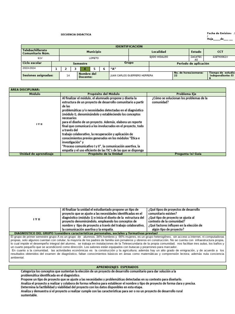 Diseño de Proyectos Comunitarios en Educación | PDF | Evaluación ...