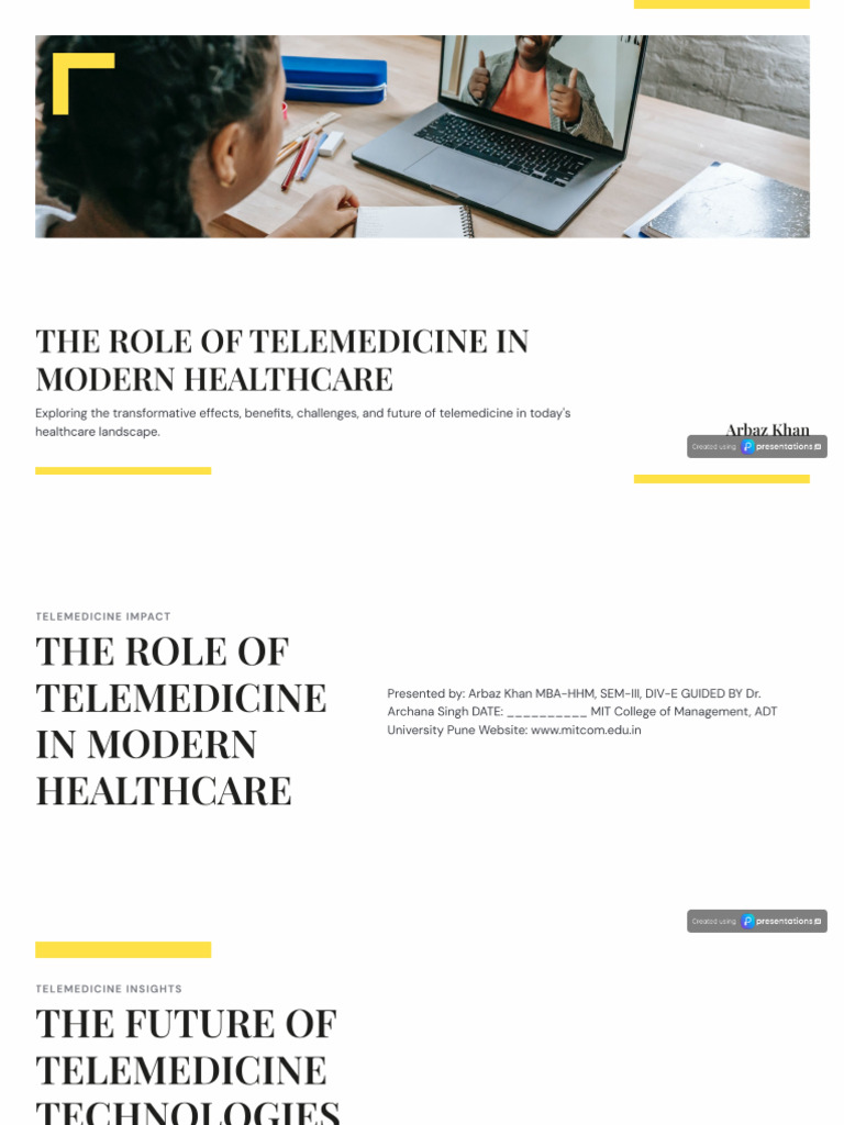 The Role of Telemedicine in Modern Healthcare | PDF
