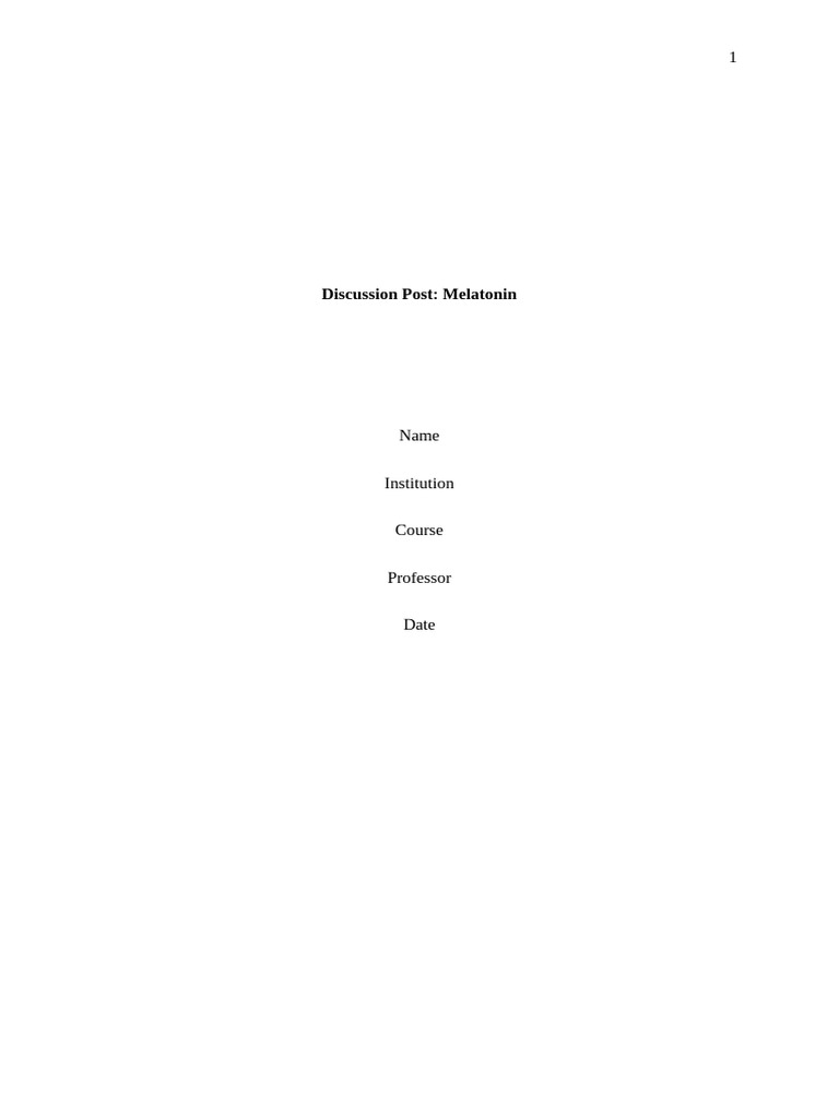 Melatonin | PDF