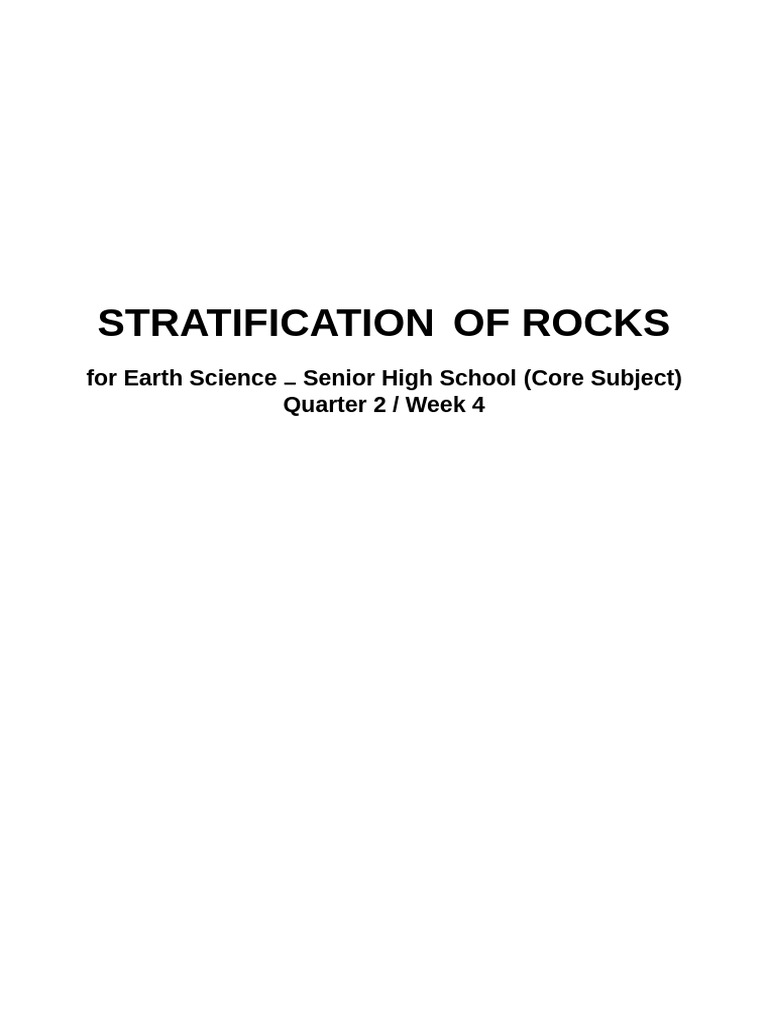 Earth science q2 week 4 refined edited pdf sedimentary rock rock