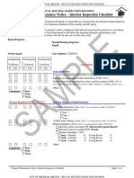 RH Interior Inspection Checklist