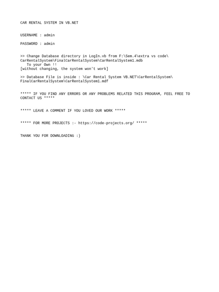 Read Me First !!!! | PDF
