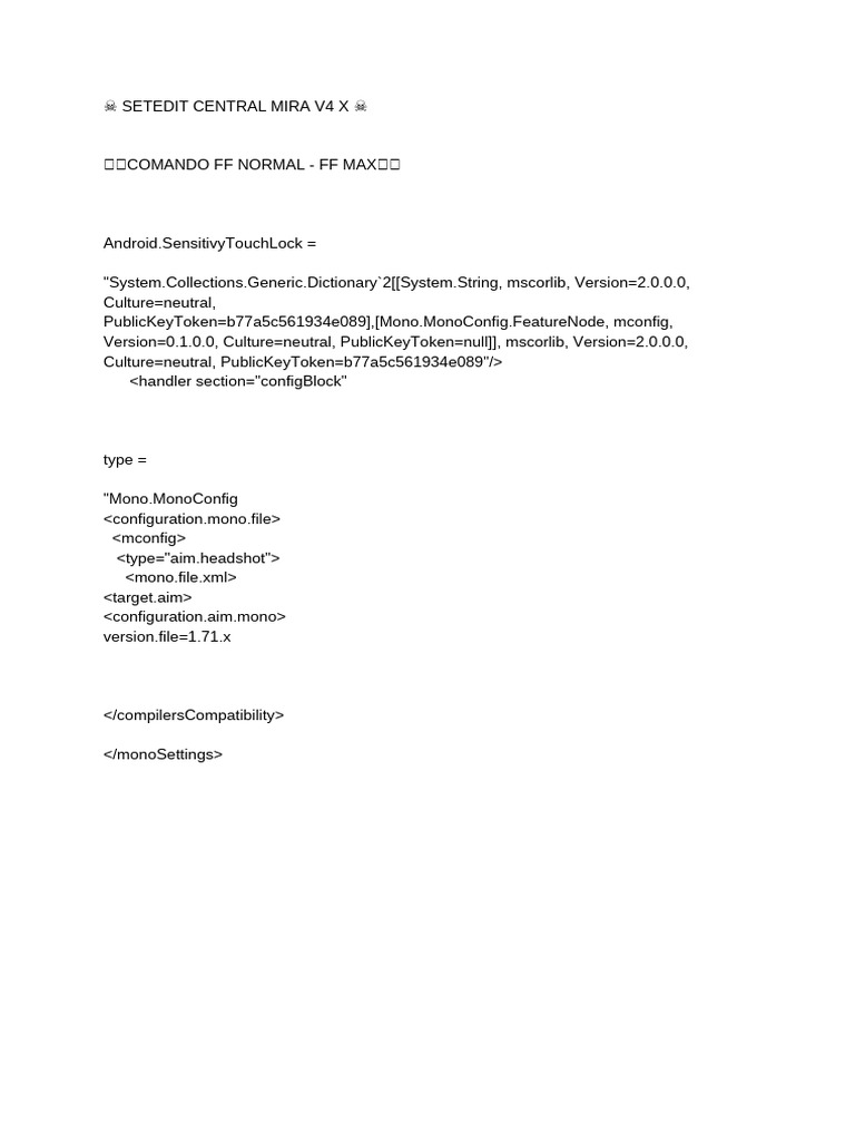 SETEDIT CENTRAL MIRA V4 X Configuration Guide | PDF