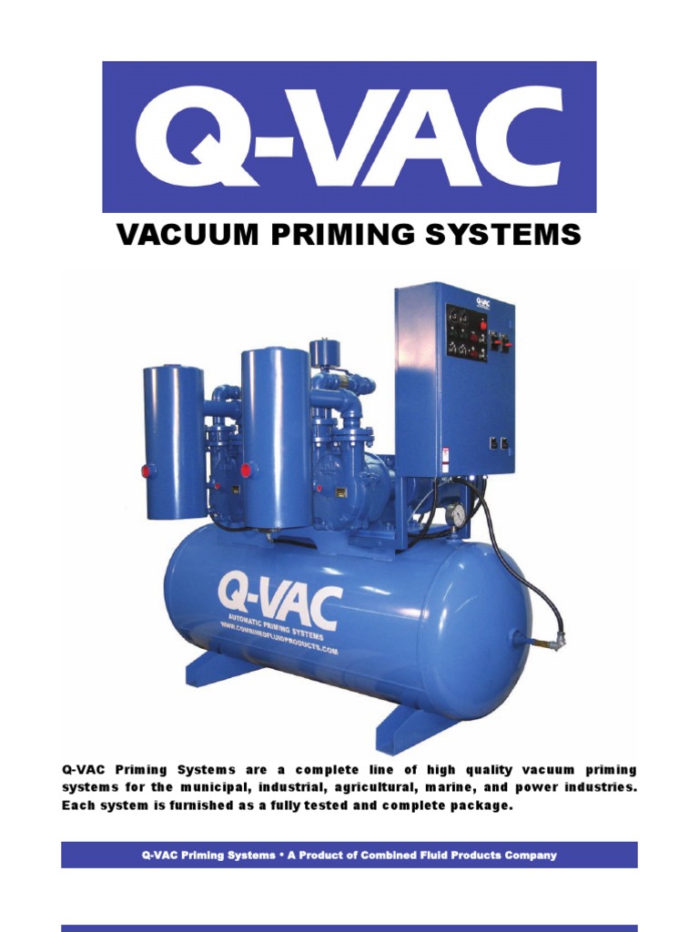 Q-VAC Automatic Priming Systems Overview | PDF | Pump | Vacuum