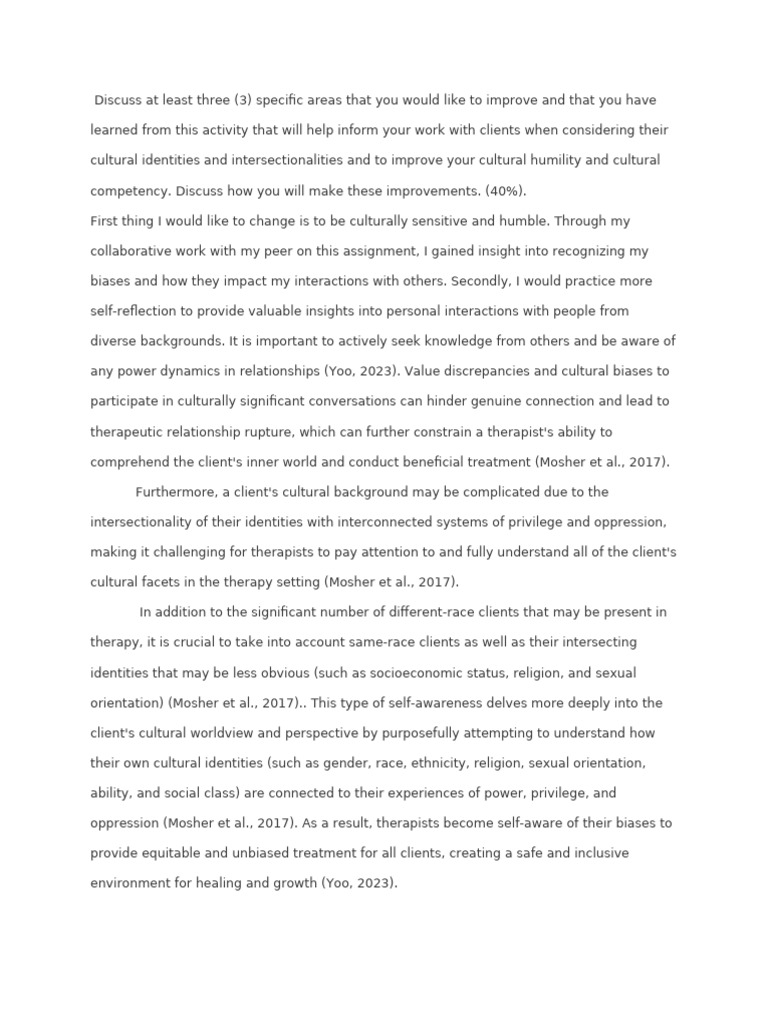 Improving Cultural Humility in Therapy | PDF | Social Psychology ...