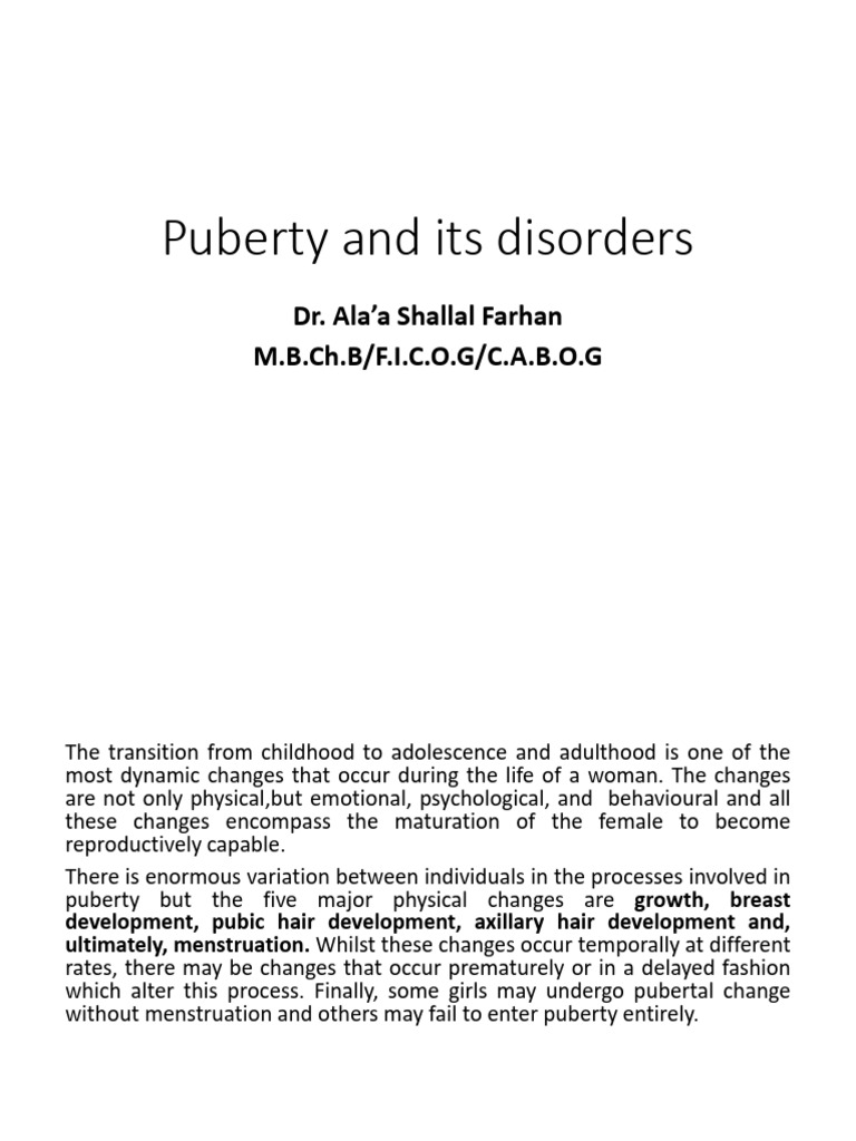 Puberty and Its Disorders (2 in 1) | PDF | Puberty | Luteinizing Hormone