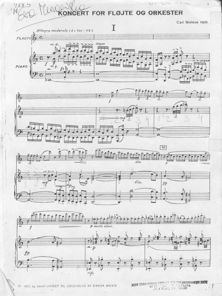 Carl Nielsen Flute Concerto Piano PDF