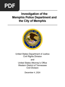 Findings Report - Memphis Police Department and the City of Memphis 0 0