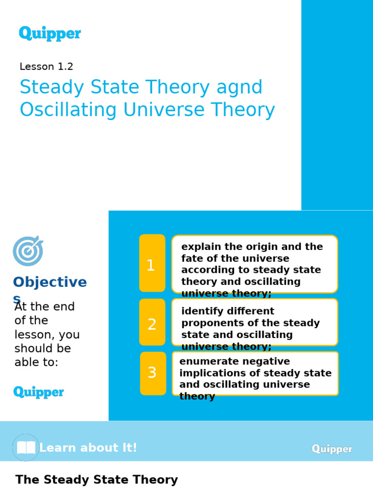 Earth science shs 1 2 steady state theory and oscillating universe